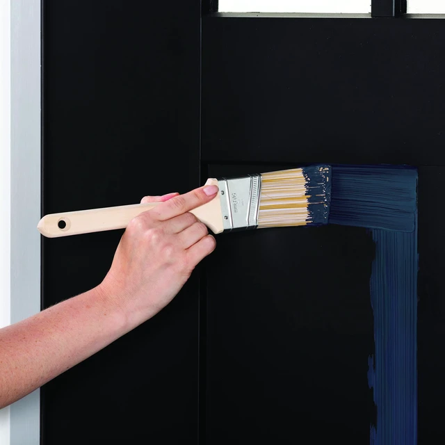 Alt view image 3 of 7 - Stops Rust Door & Trim Paint, Satin Nantucket Navy Ultimate Durability on Metal, Wood and Fiberglass Durable Chip and Fade Resistance Smooth Finish Indoor and Outdoor
