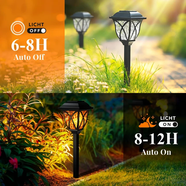 Alt view image 2 of 6 - Solar Lights Outdoor Waterproof, LED Solar Garden Lights Outdoor Decorations, Garden Decor for Yard, Patio, Landscape, Planter, Walkway