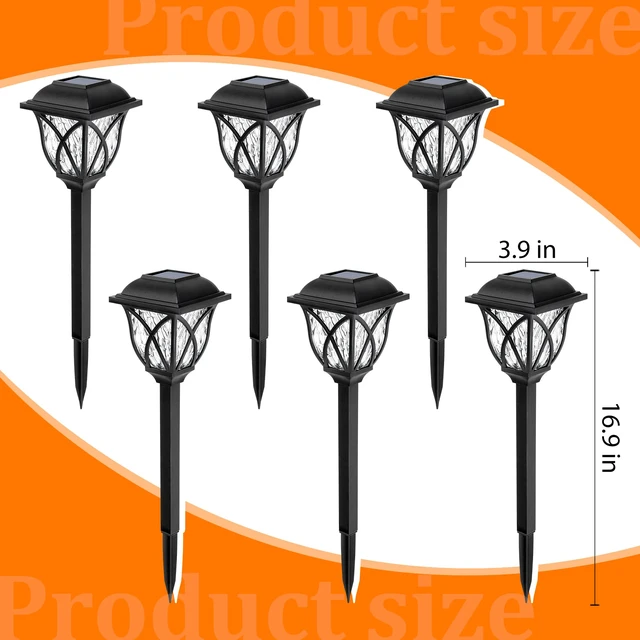 Alt view image 5 of 6 - Solar Lights Outdoor Waterproof, LED Solar Garden Lights Outdoor Decorations, Garden Decor for Yard, Patio, Landscape, Planter, Walkway