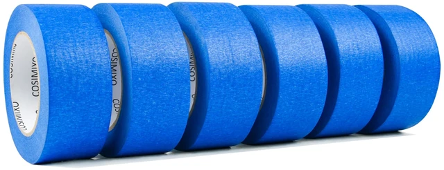 Alt view image 7 of 7 - Blue Painters Tape 1.88 in x 60 Yds, 6 Rolls Pack Professional Grade Blue Masking Tape for Painting, Protects Surfaces & Residue-Free Removal, Multi-Surface Use on Wall Painting, Labeling