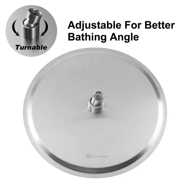 Alt view image 3 of 7 - Rain Shower Head, Ultra-Thin Design-Pressure Boosting, Awesome Some Experience, High Flow Stainless Steel Rainfall Head (12 Inch, Brushed Nickel)