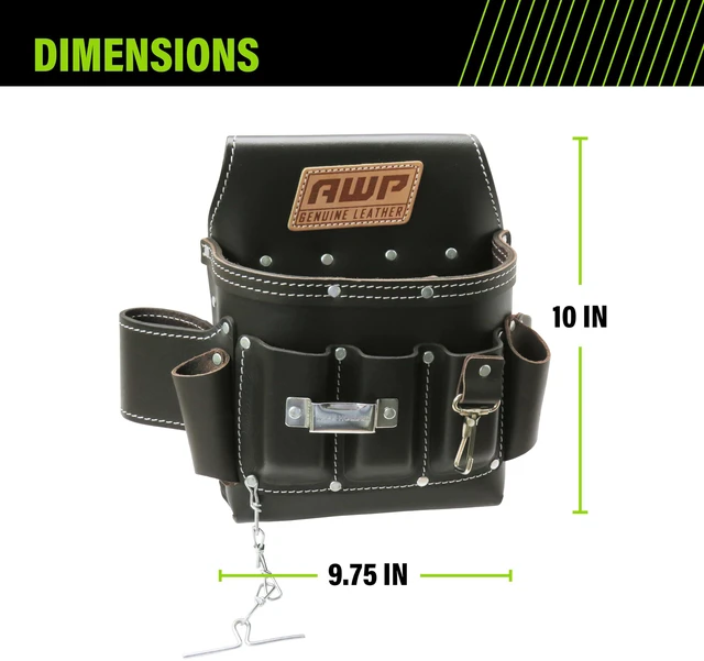 Alt view image 3 of 6 - Tool Pouch, Electrician Tool Pouch, Premium, Professional Multi-Pocket Organizer