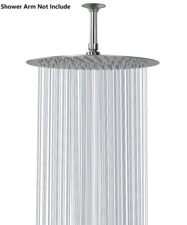 Alt view image 7 of 7 - Rain Shower Head, Ultra-Thin Design-Pressure Boosting, Awesome Some Experience, High Flow Stainless Steel Rainfall Head (12 Inch, Brushed Nickel)