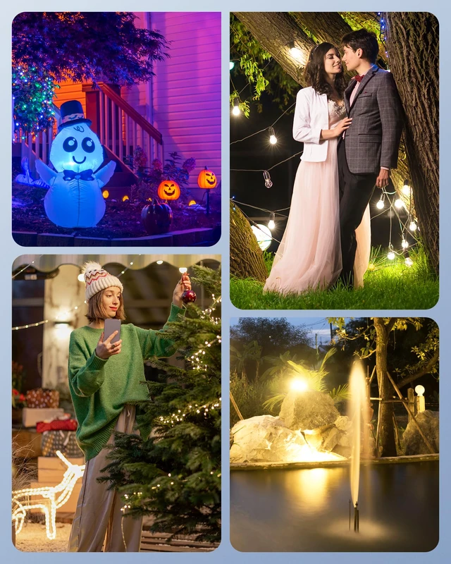 Alt view image 6 of 7 - Outdoor Light Timer, Outdoor Timer Outlet,100FT Remote Control 11 Modes, 125V, 60Hz, 15A, Waterproof Outdoor Timer Outlet for String LightsPump, Sprinkler, Fountain, Black