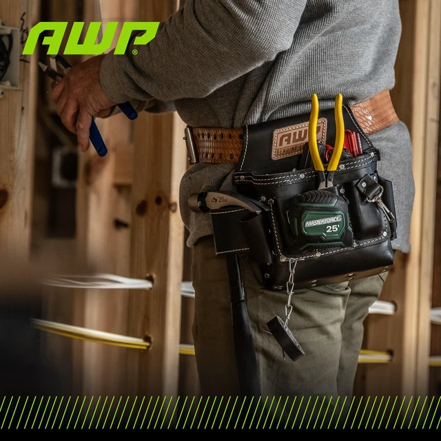 Alt view image 6 of 6 - Tool Pouch, Electrician Tool Pouch, Premium, Professional Multi-Pocket Organizer