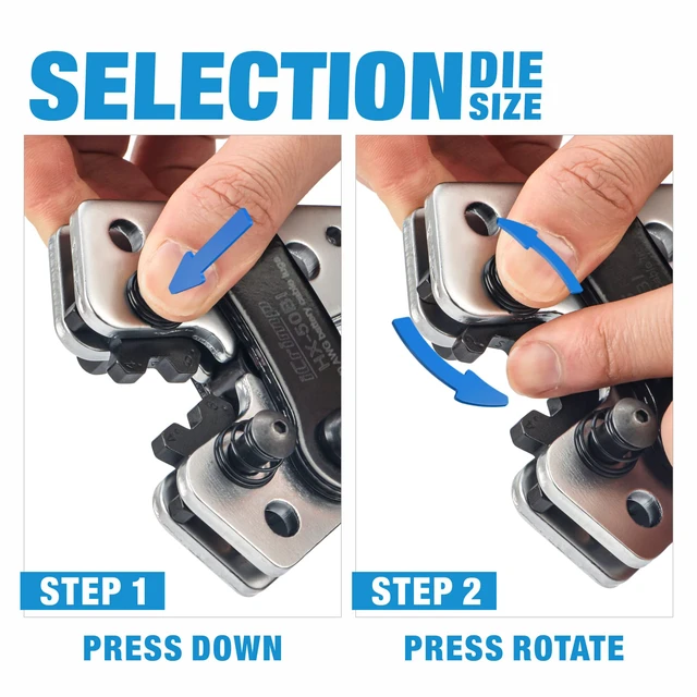 Alt view image 6 of 7 - iCrimp Battery Terminal Crimper for Heavy Duty Copper Wire Lugs,Battery Cable Ends from AWG 8-1/0, Ground Lug Cimper Tool