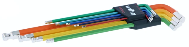 Alt view image 6 of 7 - 66980 Ball End Hex L-Key Set, 9 Piece, Metric Color Coded, Textured Grip, Includes Holder