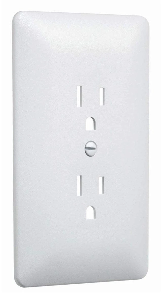 Main image of MW2000W Masque 2000 Series 1-Gang Nonmetallic Decorator Style Duplex Cover-Up Wall Plate, White, 5-Pack
