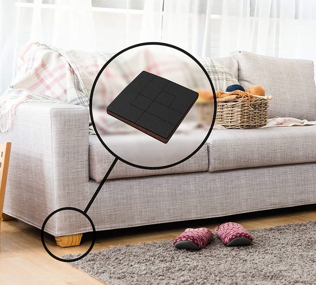 Alt view image 4 of 6 - GorillaPads Non Slip Furniture Pads/Floor Grippers (Set of 8 Non Skid Floor Protectors) Pre-Scored to Cut to Multiple Size, 4 Inch Square, Black, CB140-8