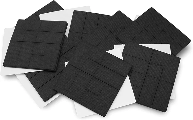 Alt view image 5 of 6 - GorillaPads Non Slip Furniture Pads/Floor Grippers (Set of 8 Non Skid Floor Protectors) Pre-Scored to Cut to Multiple Size, 4 Inch Square, Black, CB140-8