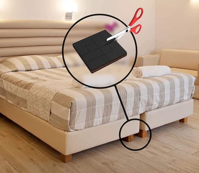 Alt view image 6 of 6 - GorillaPads Non Slip Furniture Pads/Floor Grippers (Set of 8 Non Skid Floor Protectors) Pre-Scored to Cut to Multiple Size, 4 Inch Square, Black, CB140-8