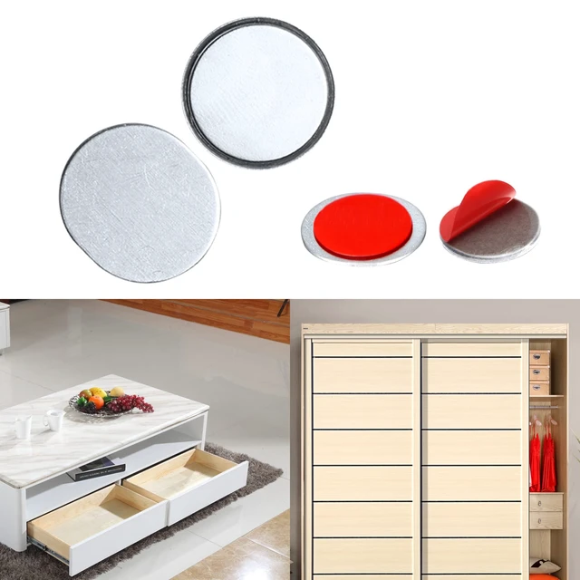 Alt view image 6 of 7 - Magnetic Door Catch Ultra Thin Cabinet Magnets Stainless Steel Drawer Magnet Catch for Sliding Door Closure Kitchen Cabinet Cupboard Closet Closer (16Pack)