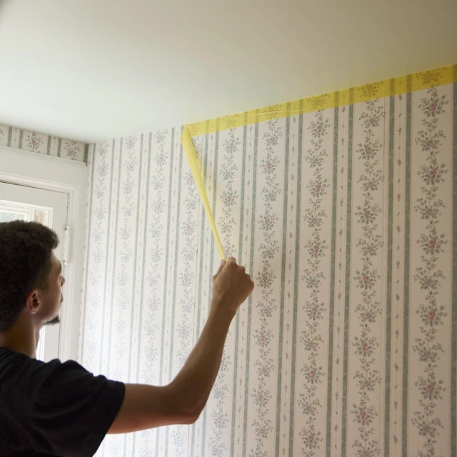 Alt view image 5 of 7 - Delicate Surface Painters Tape with PAINTBLOCK, 1.5 in Wide (1.41 in x 60 yd), Low Adhesion, Painting Tape Ideal for Freshly Painted Walls, Trim & Surfaces, Yellow, 4 Rolls (240662)