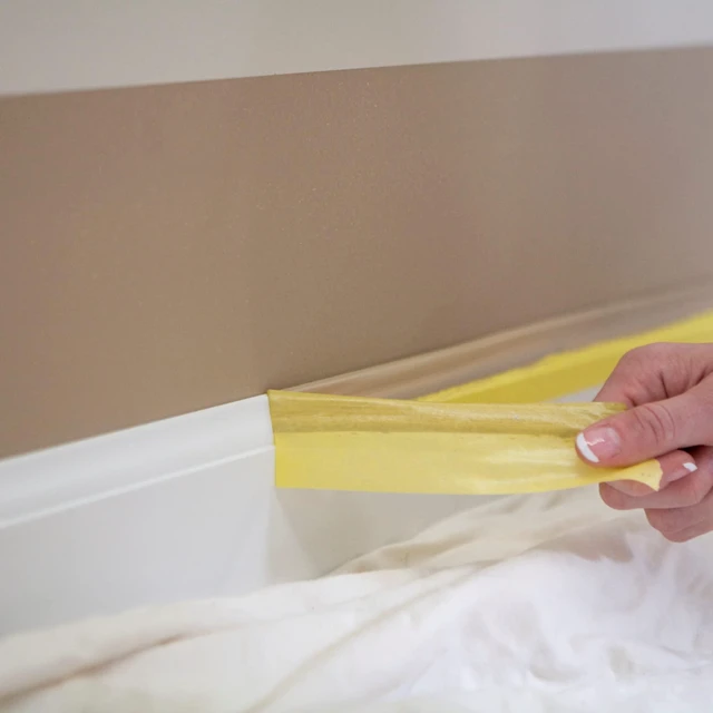 Alt view image 7 of 7 - Delicate Surface Painters Tape with PAINTBLOCK, 1.5 in Wide (1.41 in x 60 yd), Low Adhesion, Painting Tape Ideal for Freshly Painted Walls, Trim & Surfaces, Yellow, 4 Rolls (240662)