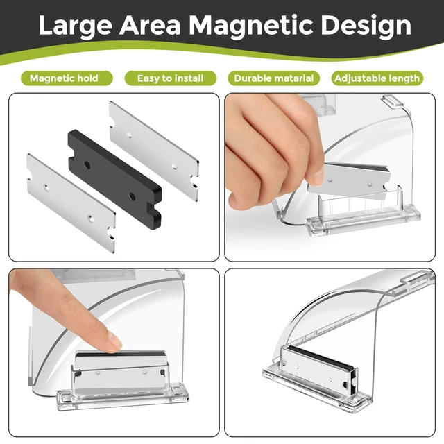 Alt view image 4 of 6 - 9-15.5 Inch Adjustable Air Vent Deflectors, Magnetic Air & Heat Deflector 2 Pack Clear Magnetic Air & Heat Deflector for Sidewall, Ceiling Registers and Vents
