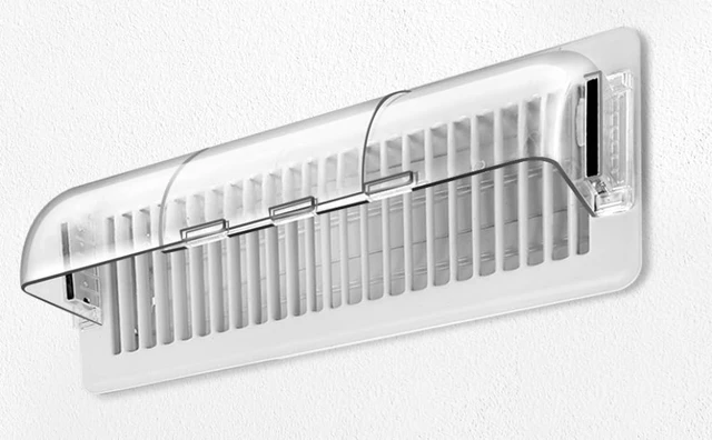 Alt view image 6 of 6 - 9-15.5 Inch Adjustable Air Vent Deflectors, Magnetic Air & Heat Deflector 2 Pack Clear Magnetic Air & Heat Deflector for Sidewall, Ceiling Registers and Vents