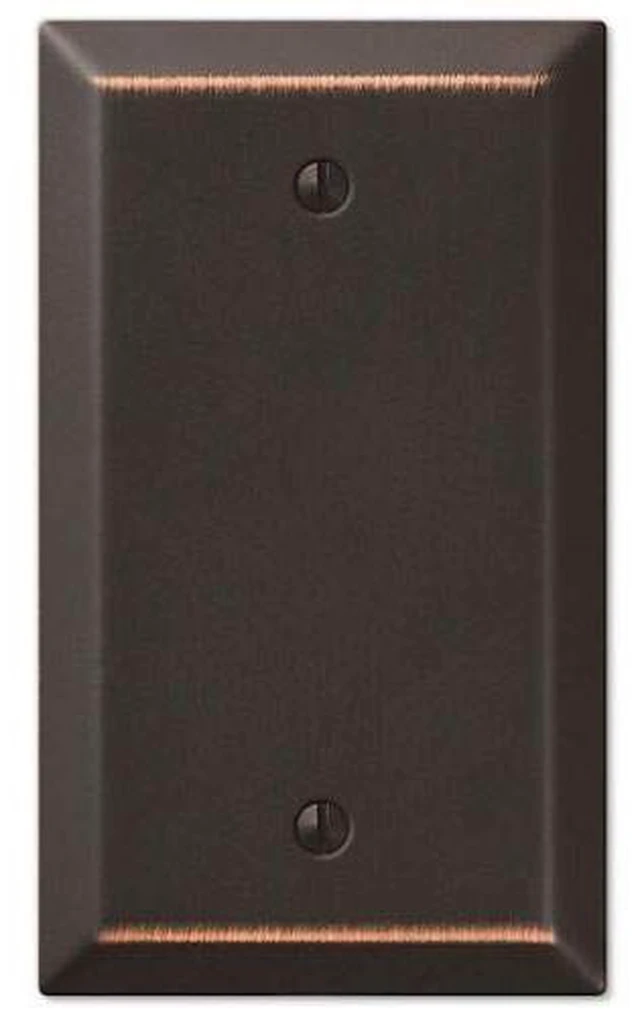 Main image of Metal Oil Rubbed Bronze Wall Switch Plate Outlet Cover Toggle Rocker GFI (Blank Plate 10 PACK)