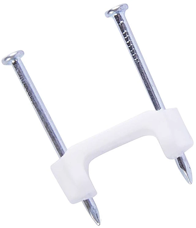 Main image of PS-350C Plastic Staple, ½, Secures: Romex, UF and NM Electrical Cable, White