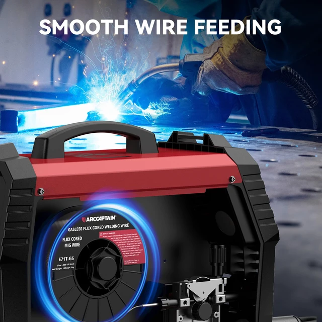 Alt view image 3 of 7 - Flux Core Welding Wire E71T-GS.035" 10LB x 1 Mild Carbon Steel, Gasless Welding with Stable Arc, Low Spatter, Smooth Feeding & Reliable All-Position Performance