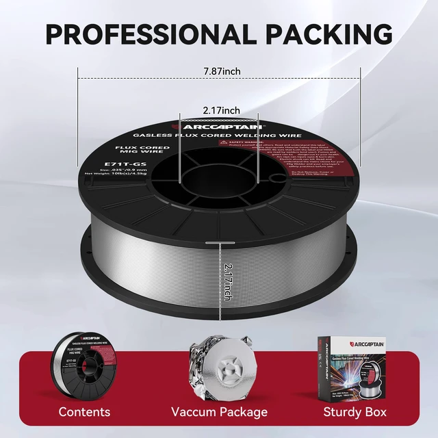 Alt view image 7 of 7 - Flux Core Welding Wire E71T-GS.035" 10LB x 1 Mild Carbon Steel, Gasless Welding with Stable Arc, Low Spatter, Smooth Feeding & Reliable All-Position Performance