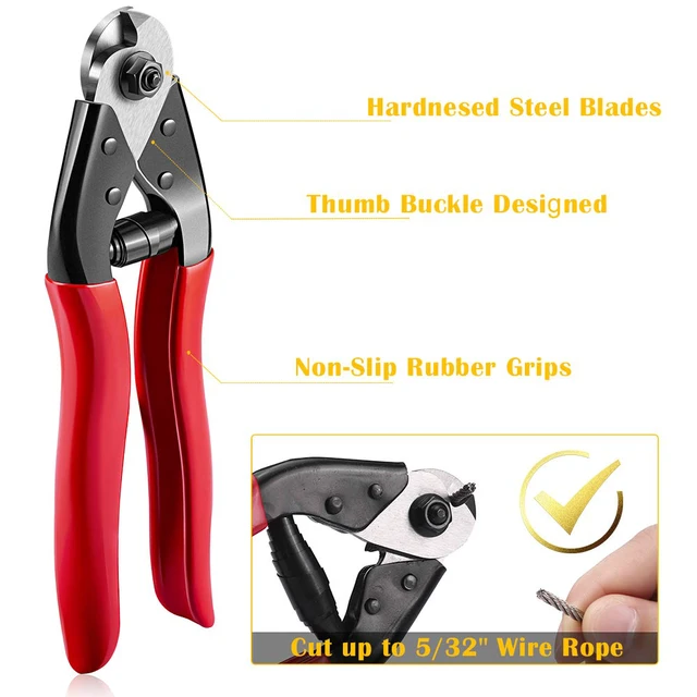 Alt view image 3 of 7 - Hydraulic Crimping Tool for 1/8"-3/16" Cable Railing Kits, 10-Ton Crimper 3 Hardened Dies, One-Hand Use, Hydraulic Crimper for Cable Railing Hardware, Wire & Battery Cable Crimping 12-2/0 AWG DC02
