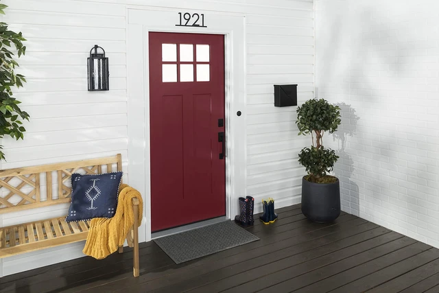 Alt view image 7 of 7 - 369385 Advanced Dry Door & Trim Paint, Quart, Satin Cranberry