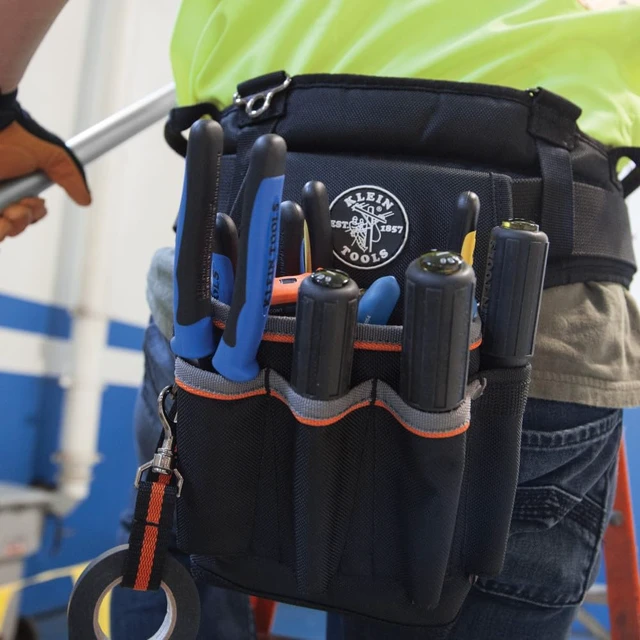 Alt view image 3 of 7 - 5241 Tool Pouch, Tradesman Pro Tool Pouch with Electrical Tape Thong and Heavy Duty Reinforced Bottoms, 6-Pocket