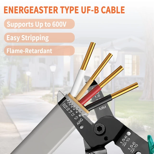 Alt view image 5 of 6 - 12/3 UF-B 25FT Solid Underground Feeder Direct Burial Cable UV & Moisture Resistant, Ideal for Outdoor Lighting & Pump Installations & Residential Indoor Electrical Projects, UL listed