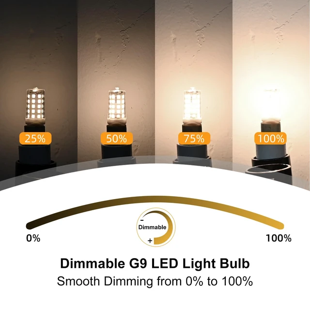 Alt view image 3 of 6 - G9 LED Bulb Dimmable 4W 4000K Natural White 12 Pack 40W Equivalent No Flicker, 450LM, Ceramic Base - Ideal for Kitchen, Office, Reading Room, Makeup Area