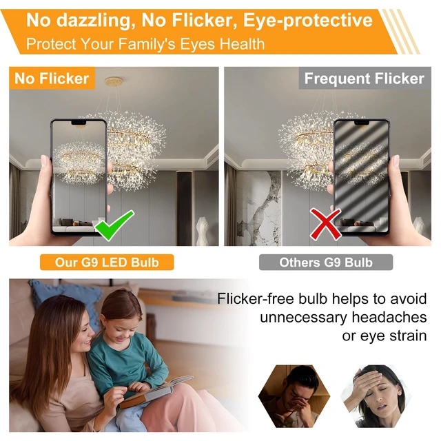 Alt view image 5 of 6 - G9 LED Bulb Dimmable 4W 4000K Natural White 12 Pack 40W Equivalent No Flicker, 450LM, Ceramic Base - Ideal for Kitchen, Office, Reading Room, Makeup Area