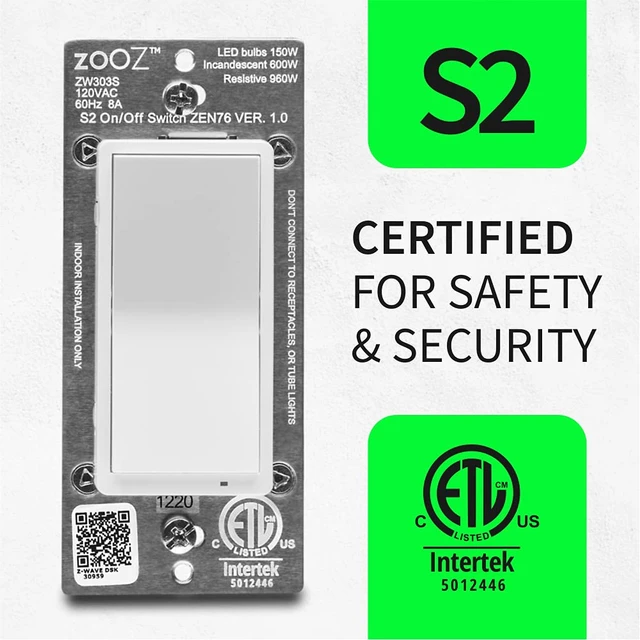 Alt view image 6 of 6 - 800 Series Z-Wave Long Range S2 On Off Switch ZEN76 800LR, White | Simple Direct 3-Way and 4-Way Solution (Works with Regular Switches, No Aux Switch Needed) | Z-Wave Hub Required