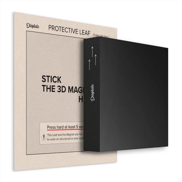 Main image of Magnetic Wall Mount Kit for Hanging Pictures, 3D Magnets Stickers Peel & Stick Magnet with Wall-Safe Removable Adhesive Leaf - No Drill, Damage-Free Magnets for Wall Art, Metal Posters Prints