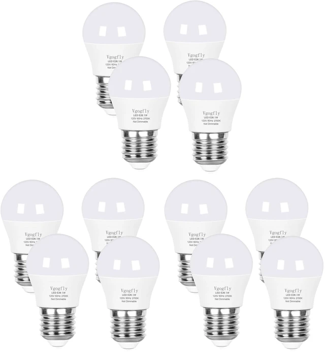 Main image of LED Bulb 3W 25 Watt Equivalent Light Bulbs Night Stand Table Lamp Warm White 2700K LED Energy Saving E26 Medium Screw Base for Home Light 12 Pack