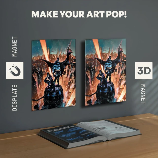 Alt view image 7 of 7 - Magnetic Wall Mount Kit for Hanging Pictures, 3D Magnets Stickers Peel & Stick Magnet with Wall-Safe Removable Adhesive Leaf - No Drill, Damage-Free Magnets for Wall Art, Metal Posters Prints