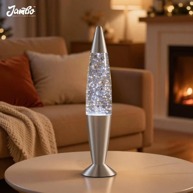 Alt view image 2 of 7 - 16-Inch Silver Star Glitter Lamp I Beautiful Liquid Lamp I Entertaining for Adults and Kids I Perfect Holiday Gift