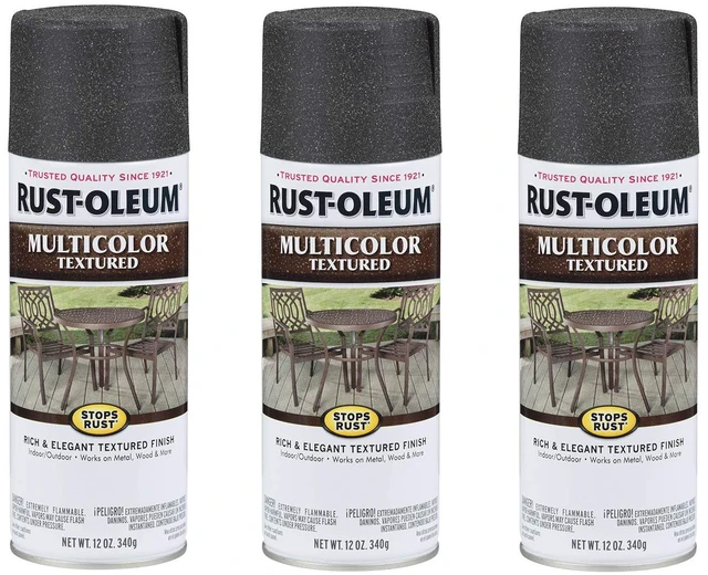 Main image of Stops Rust Multi-Color Textured Spray Paint, Aged Iron Rust Resistant | Indoor and Outdoor | Beautiful Finish on Metal, Wood & More | Comfort Tip | Any Angle Spray | 3 Pack