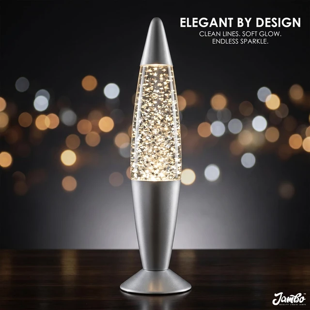 Alt view image 7 of 7 - 16-Inch Silver Star Glitter Lamp I Beautiful Liquid Lamp I Entertaining for Adults and Kids I Perfect Holiday Gift