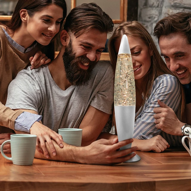 Alt view image 6 of 7 - 16-Inch Silver Star Glitter Lamp I Beautiful Liquid Lamp I Entertaining for Adults and Kids I Perfect Holiday Gift