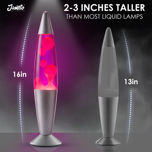 Alt view image 6 of 7 - 16" Beautiful Lamp- Purple with Pink Wax, Relaxing Liquid Light, Night Light Nightlight, Home Decor Living Room Office Bedroom Lamp for Adults Teens Kids, Magma Motion