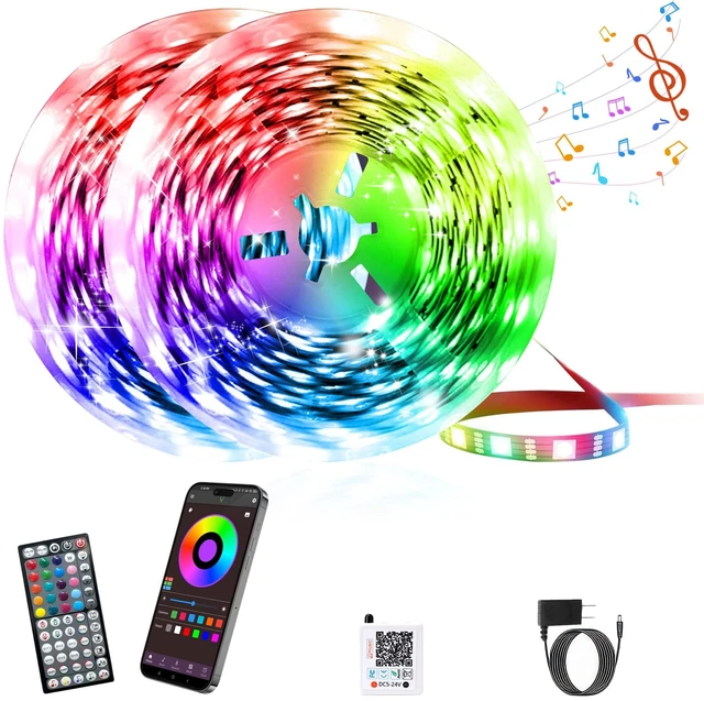 Main image of 150FT RGB Led Lights for Bedroom with Remote & App Control, 2 * 75FT Music Sync Color Changing Led Light Strip DIY Led Lights for Room, Christmas, Home Decor, Gaming Accessories