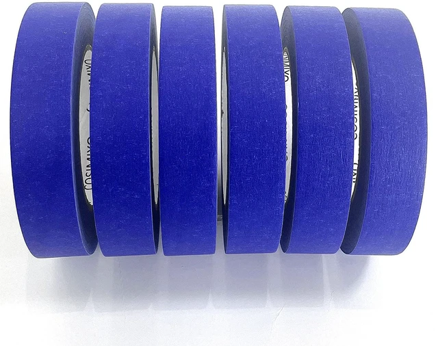 Alt view image 2 of 7 - Blue Original Multi-Surface Painter's Tape,0.94 inches x 60 Yards 6 Rolls Residue Free Wall Painting Blue Masking Tape with Sharp Lines