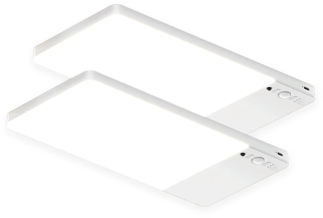 Main image of 2 Pack Rechargeable Motion Sensor Ceiling Light, Cordless Closet Light Upgraded Closet Lights with 12000mAh Battery, LED Shower Light for Bathroom,Pantry,Garage,3000K/4500K/6000K, Remote Control