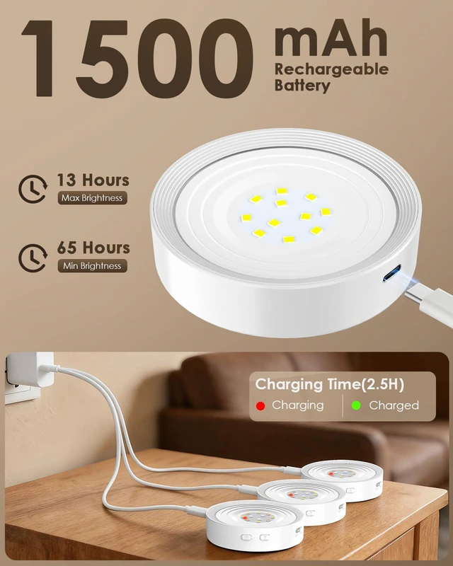 Alt view image 4 of 7 - Picture Lights for Wall, Rechargeable Battery Magnetic Wall Lights with 3 Color Temps and 12 RGB, Picture Light with Remote, Dimmable and Timer, Decor Light for Painting/Frame/Art Display