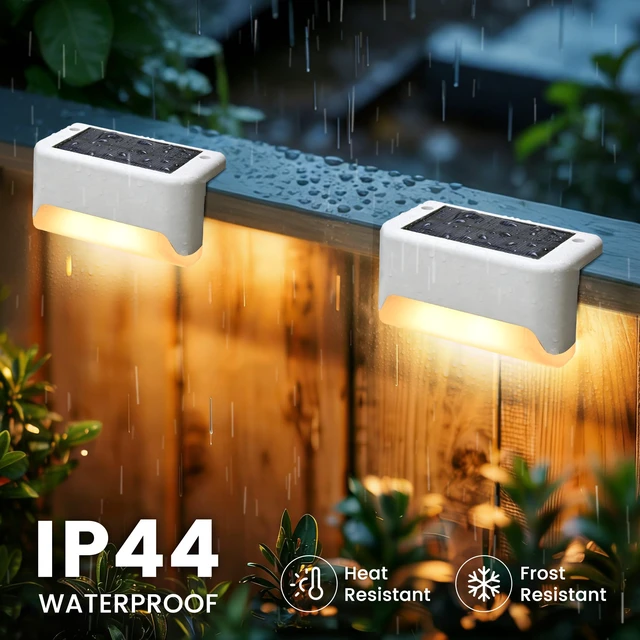 Alt view image 7 of 7 - Solar Deck Lights Outdoor,Fence Lights Waterproof,16 Pack RGB LED Step Light for Outside, Patio, Stair, Garden, Yard, Railing, Front Porch, Balcony Decor