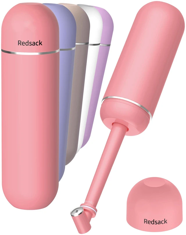 Main image of Portable Bidet for Travel & Camping - Manual Squeeze Peri Bottle Handheld 3 Leak-Proof Seals BPA-Free Feminine Hygiene Care Postpartum Extendable Sprayer with Nozzle for Men&Women-Pink