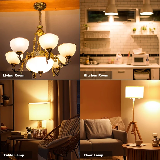 Alt view image 7 of 7 - 3W LED Bulb Equivalent 25 Watt Light BulbsA15 Soft White Low Watt Light Energy Saving 2700K Standard E26 Base for Home Bedroom 6-Pack