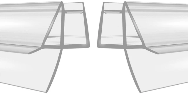 Main image of 2-Pack Shower Door Bottom Seal (1/4'' X 39'') Glass Shower Door Seal Strip with Drip Rail Frameless Shower Door Sweep can Covers up to 13mm Gap