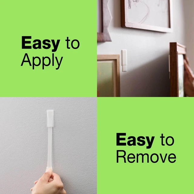 Alt view image 4 of 7 - reMOVEables Medium Picture Hanging Strips, Damage-Free Removable Adhesive Wall Strips, Picture Hangers, Stick On Wall Mounting for Frames, Canvas, Home Décor, White, 12 Pairs (24 Pieces)