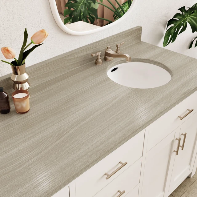 Alt view image 5 of 7 - Neutral Wood Contact Paper for Countertops Waterproof Wood Peel and Stick Wallpaper Self Adhesive Kitchen Counter Contact Paper for Tables Dresser Cabinets Bathroom Shelf Liner 15.8" x 393"