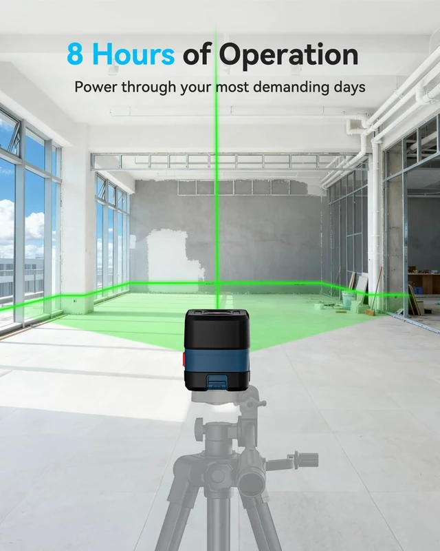Alt view image 6 of 7 - Laser Level, Cross Line Laser with Self-Leveling, Vertical and Horizontal Line, Rotatable 360 Degree, Carrying Pouch, Battery Included (Not Tripod)